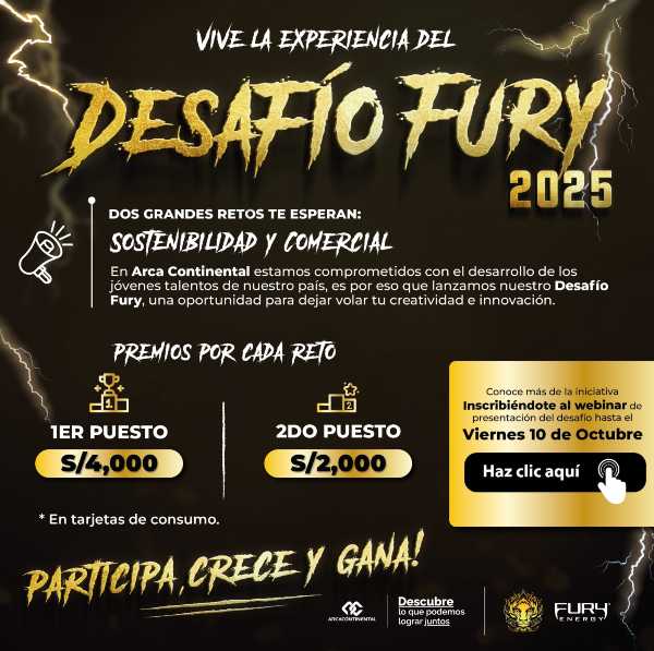 Convocan a universitarios de todo el Perú al Desafío FURY