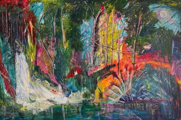 Pintora peruana Liz Ángeles apertura su muestra Espejismos