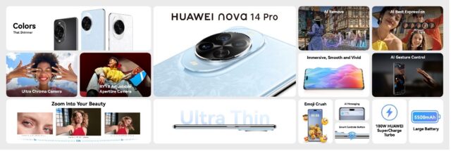 HUAWEI nova 14: diseño icónico, IA integrada y la carga SuperCharge Turbo de 100 W en un smartphone juvenil y audaz