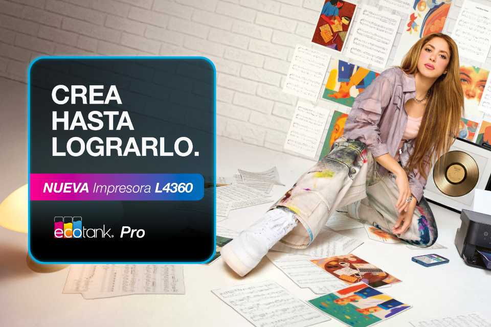 Shakira se une a Epson para inspirar a los emprendedores