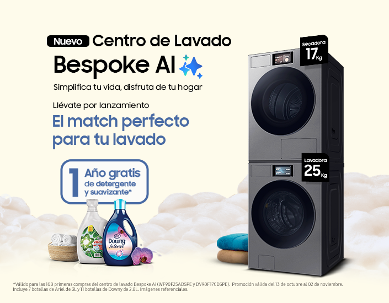 Samsung revoluciona la experiencia de lavado en el hogar con el nuevo Centro de Lavado Bespoke AI