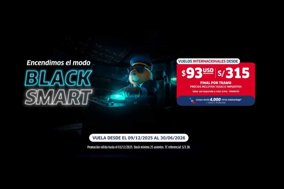 Black Smart de JetSMART: vuelos CON SÚPER DESCUENTOS