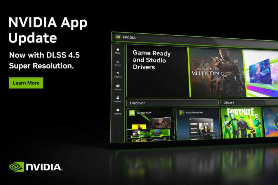 NVIDIA lanza DLSS 4.5 Super Resolution y actualiza su app