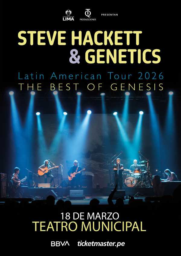 Steve Hackett traerá a Lima lo mejor de la era clásica de Genesis junto a Genetics