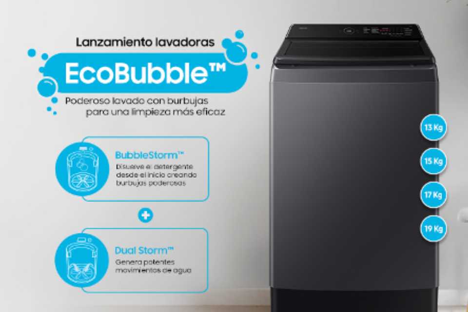 Samsung presenta en Perú su nueva línea de Lavadoras EcoBubble
