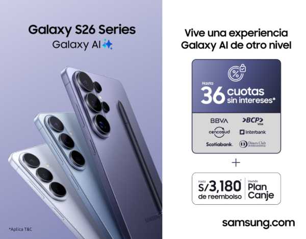 Samsung lanza en Perú los Galaxy S26 con IA y privacidad avanzada