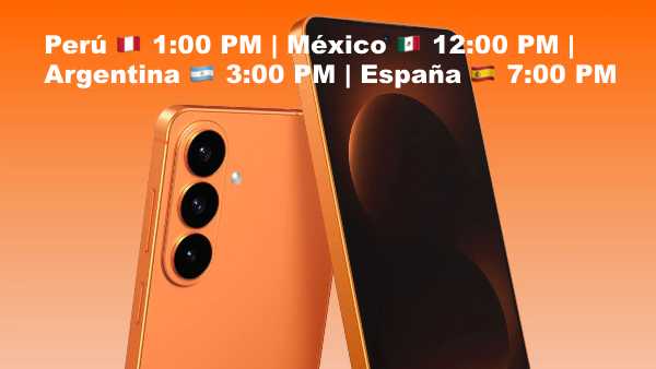 Horarios Samsung Unpacked 2026 Perú Colombia México Argentina España