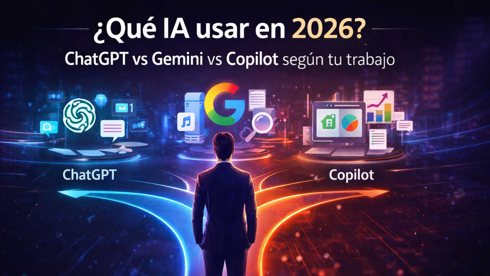 Qué IA usar en 2026: ChatGPT, Gemini o Copilot según tu tipo de trabajo