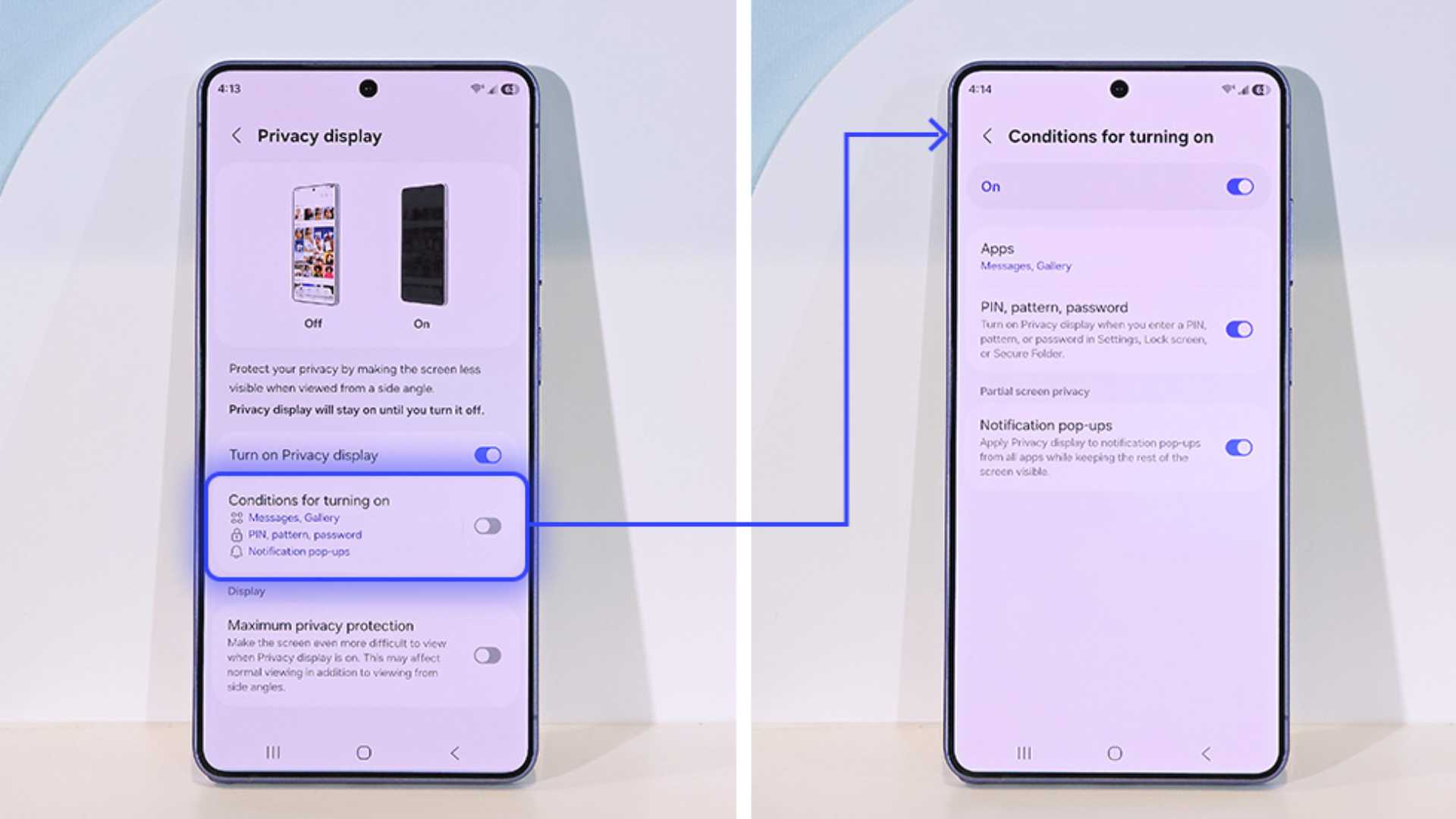 Galaxy S26 Ultra activa privacidad con pantalla protectora integrada