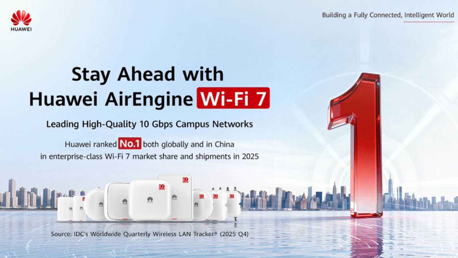 Huawei lidera Wi‑Fi 7 empresarial con nuevas soluciones de IA en 2026