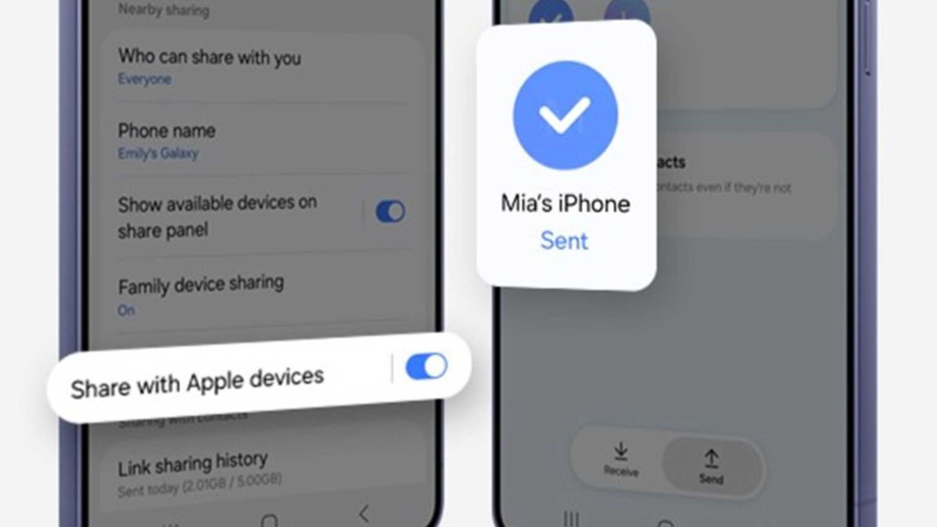 Samsung expande One UI 8.5 con Quick Share tipo AirDrop