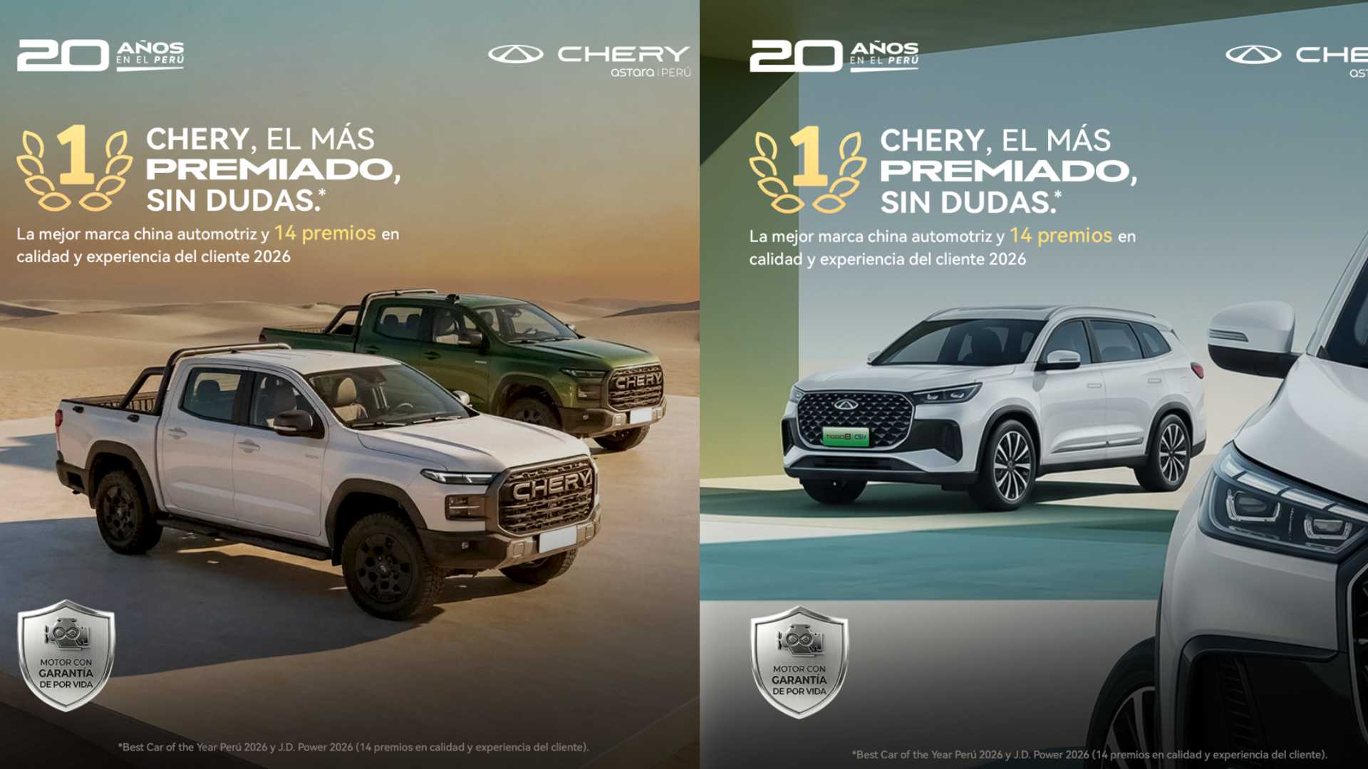 Chery logra récord global con 14 premios J.D. Power y acelera su innovación