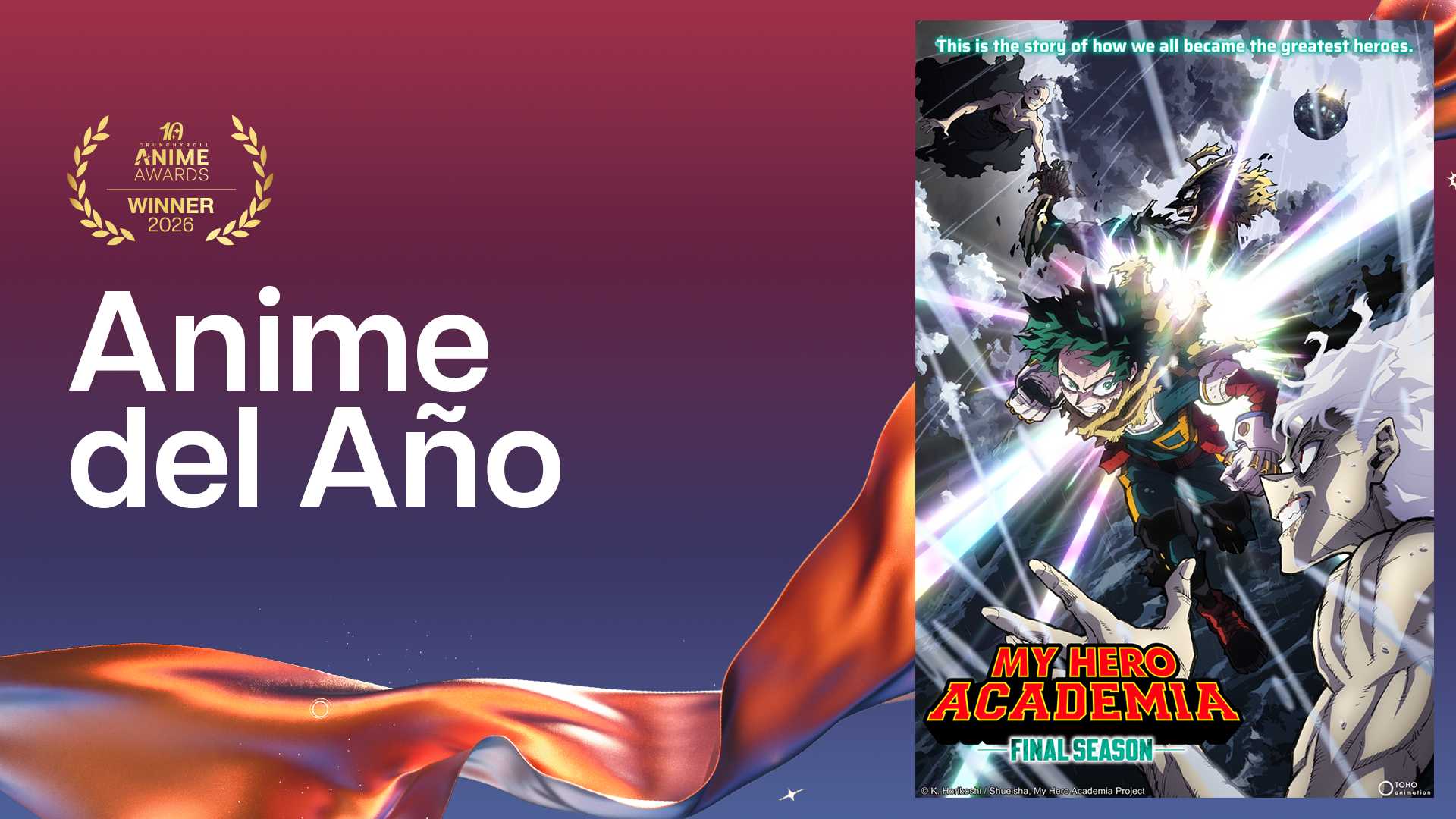 Crunchyroll anuncia ganadores de los Anime Awards 2026