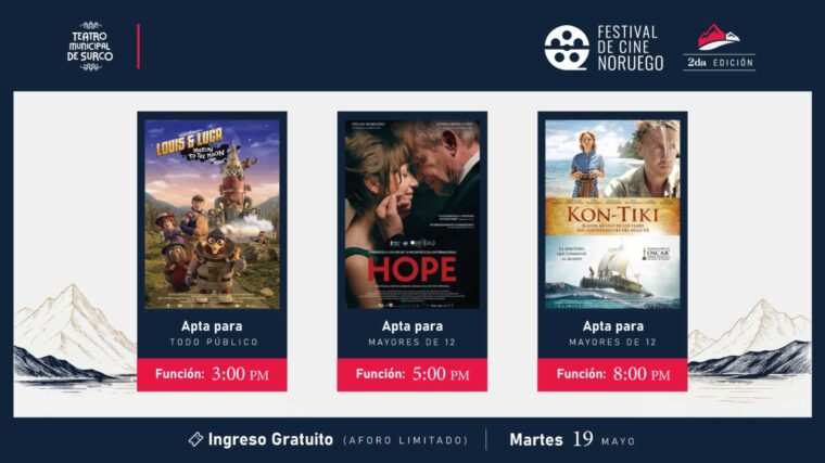 Festival de Cine Noruego 2026 llega al Teatro Municipal de Surco