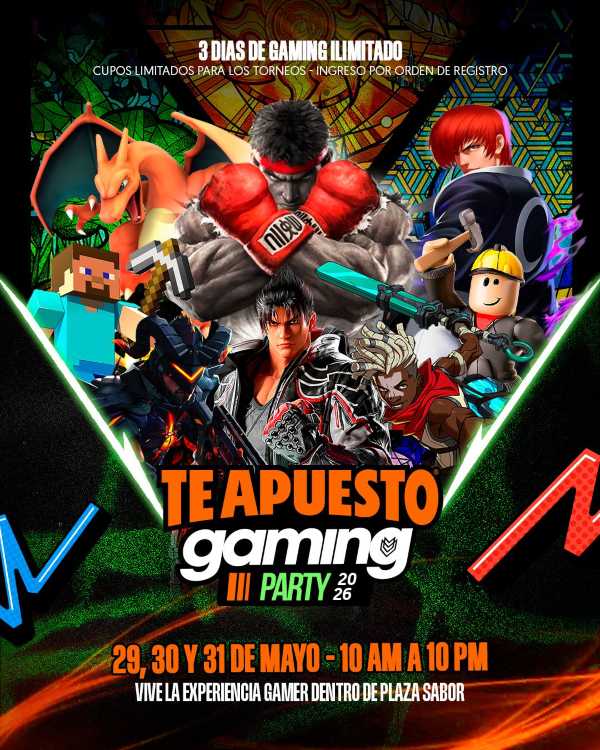Festival gamer en Lima: Llega el Te Apuesto Gaming Party 2026