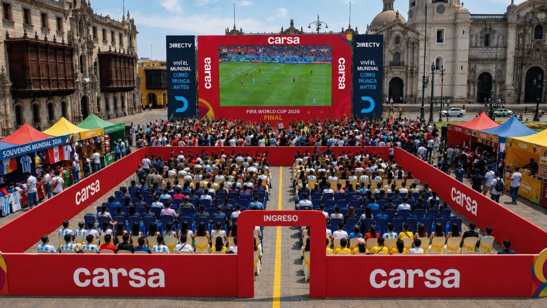 Final del Mundial en pantallas gigantes y acceso digital 2026