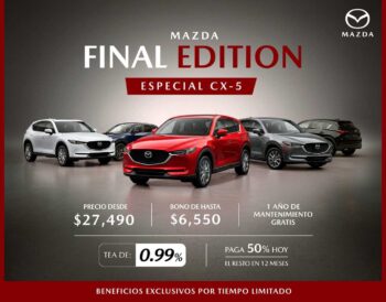 Mazda lanza “Final Edition”: campaña con beneficios especiales para adquirir la SUV CX-5 en Perú