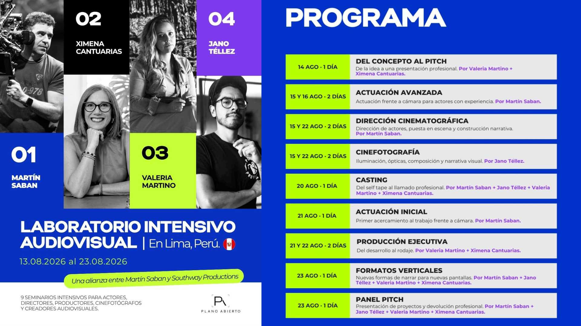 Plano Abierto: expertos de Disney, Netflix, HBO y Telemundo en laboratorio audiovisual
