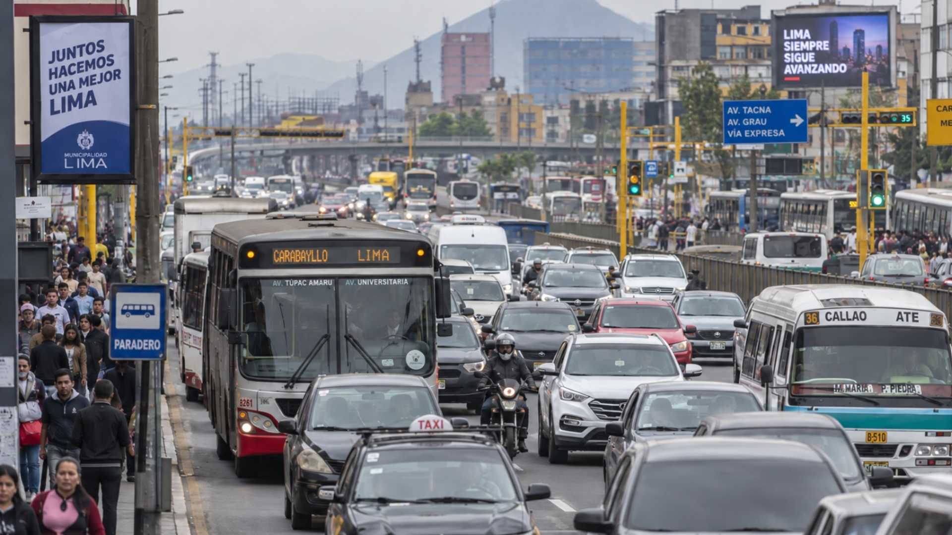 AAP advierte: Lima se desplazará a solo 7.5 km/h en 2030