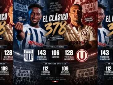Alianza Lima vs. Universitario: las estadísticas detrás del clásico 378 del fútbol peruano