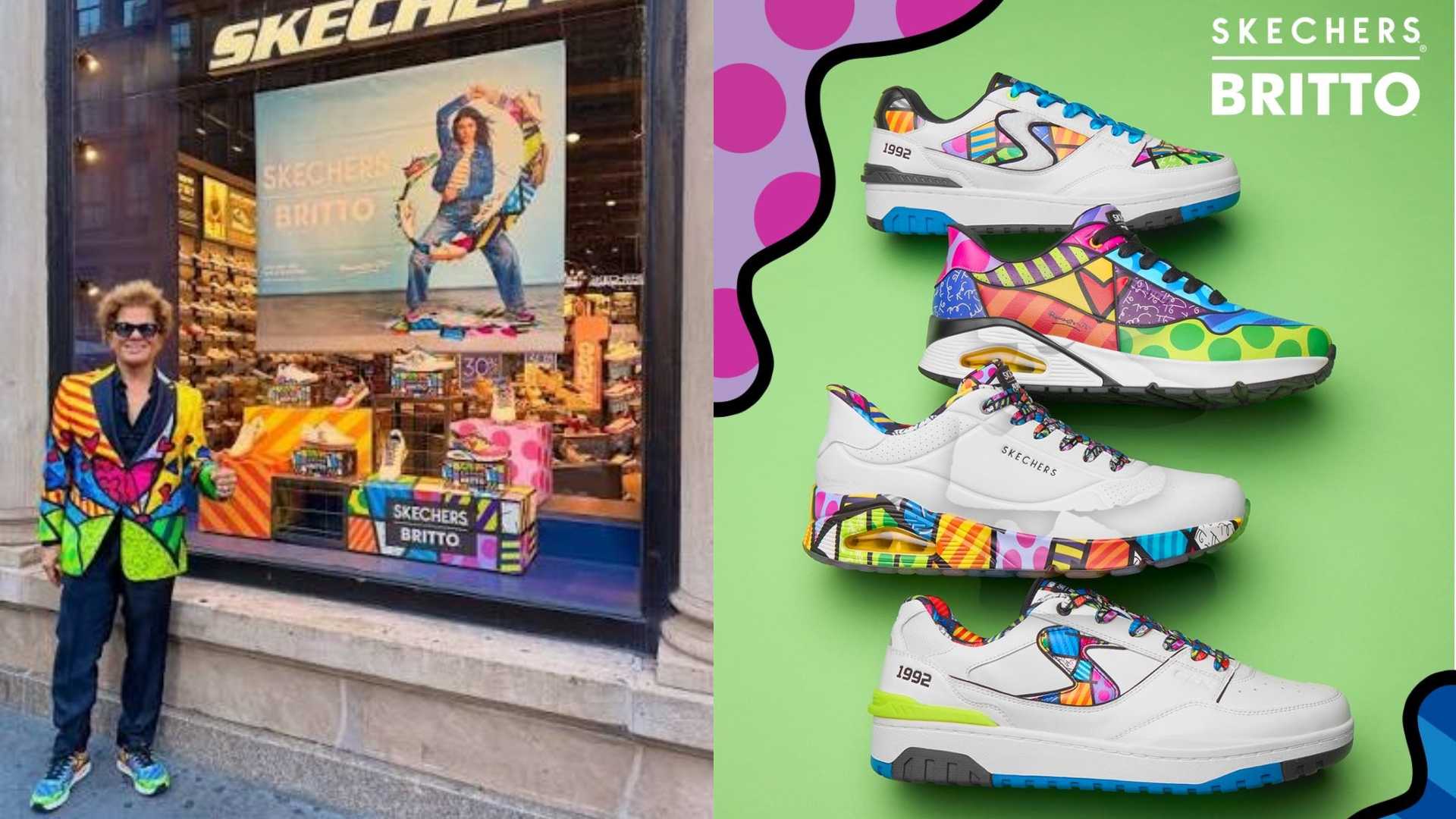 El arte y la comodidad se unen en la nueva colección Skechers x Britto