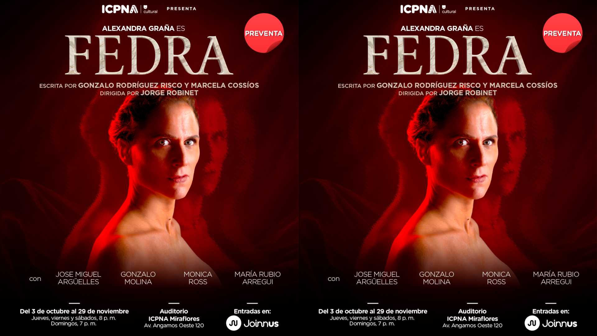 ICPNA Cultural presenta "Fedra": la clásica tragedia griega adaptada al teatro peruano