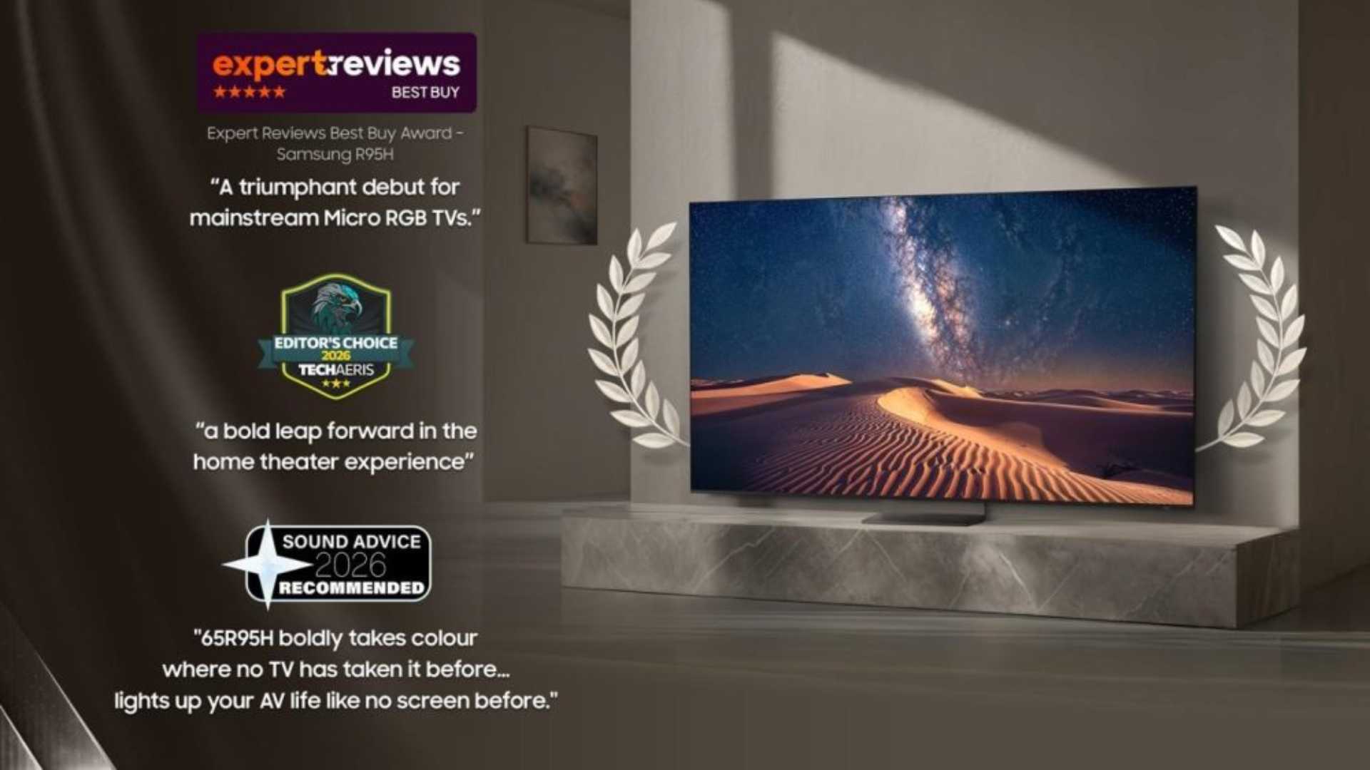 La línea de TVs y audio 2026 de Samsung recibe reconocimiento