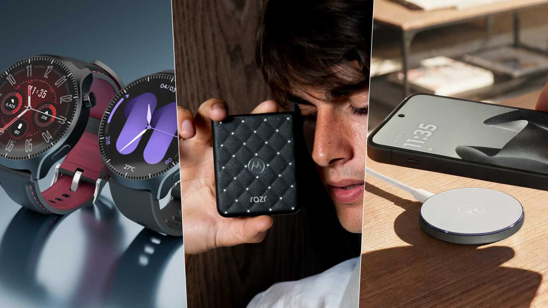 Motorola presenta el motorola razr 70 con Crystals by Swarovski, el moto watch ultra y el moto snap wireless charger en IFA 2026