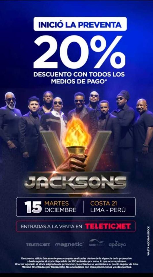 The Jacksons ya tienen entradas a la venta para su primer concierto en Lima