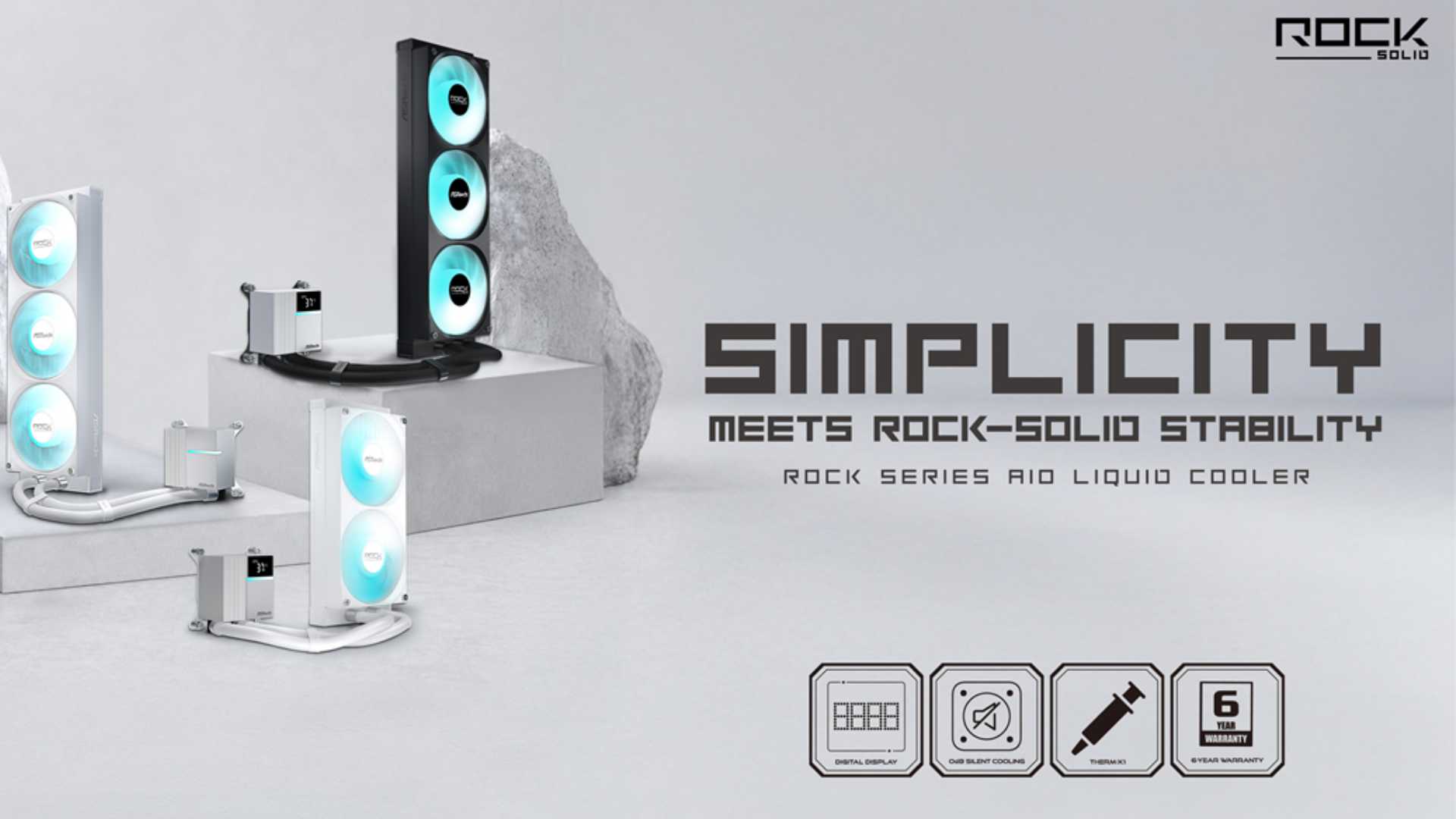 ASRock presentó su nueva línea Rock de refrigeración líquida AIO