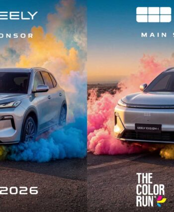 Geely lleva su nueva energía a The Color Run In Motion 2026