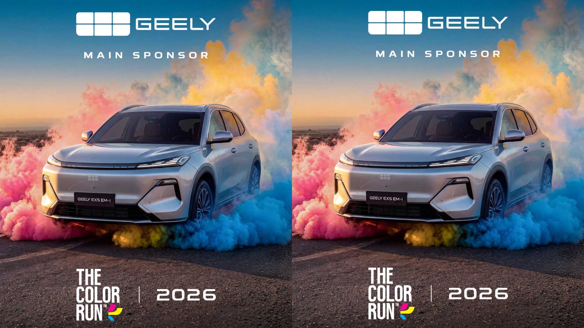 Geely lleva su nueva energía a The Color Run In Motion 2026