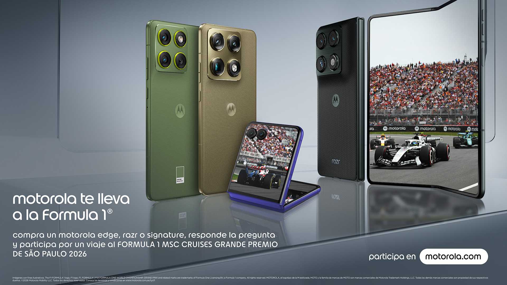 Motorola sortea viajes para asistir al Gran Premio de Fórmula 1 de São Paulo 2026