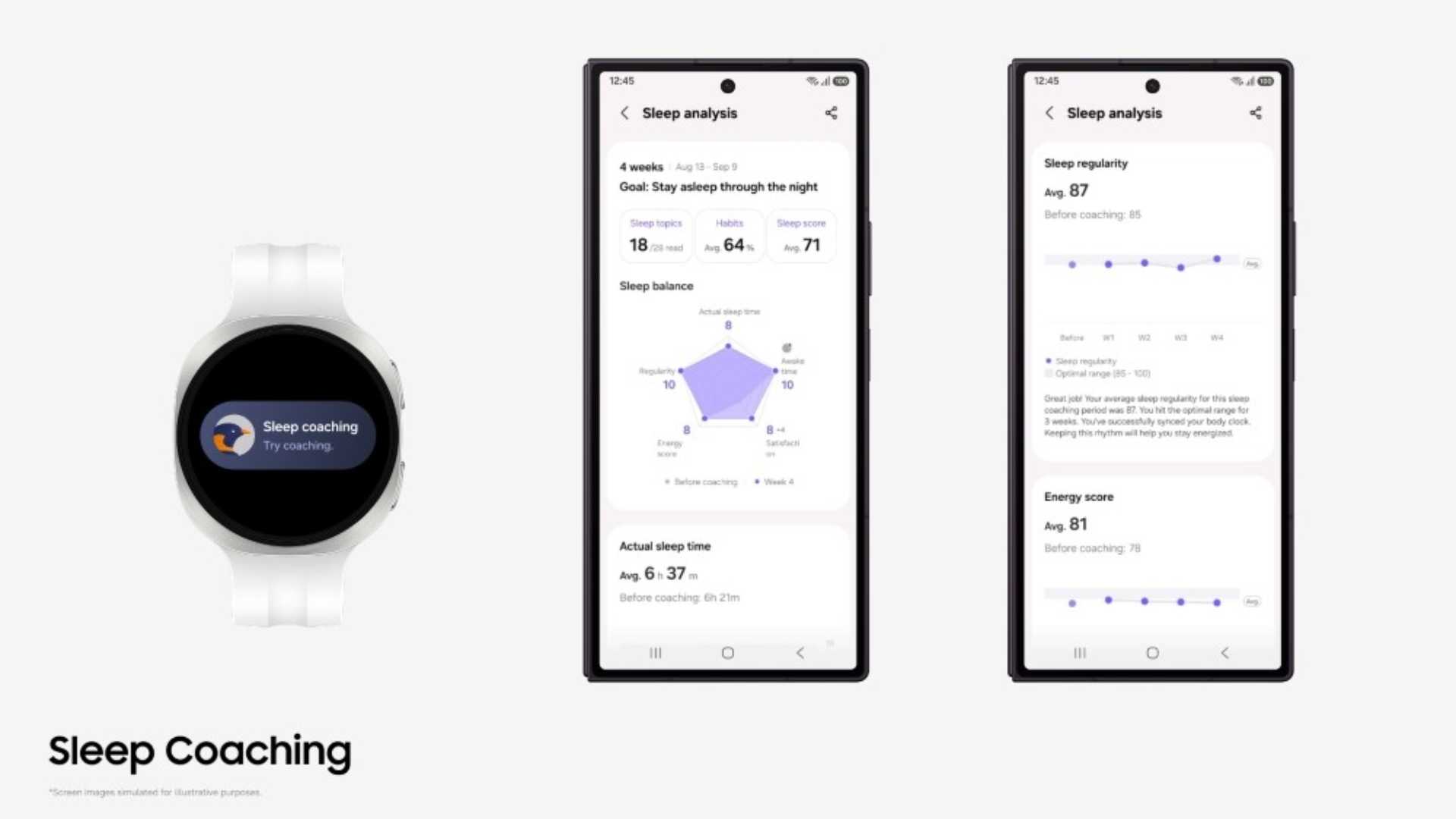 Samsung Health facilita el inicio del entrenamiento del sueño y ofrece recomendaciones semanales personalizadas
